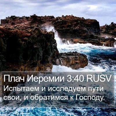 Плач Иеремии 3:40 RUSV Bible Verse Image