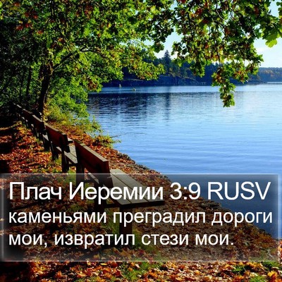 Плач Иеремии 3:9 RUSV Bible Verse Image