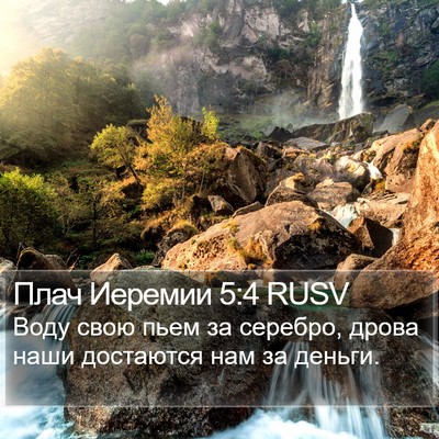 Плач Иеремии 5:4 RUSV Bible Verse Image
