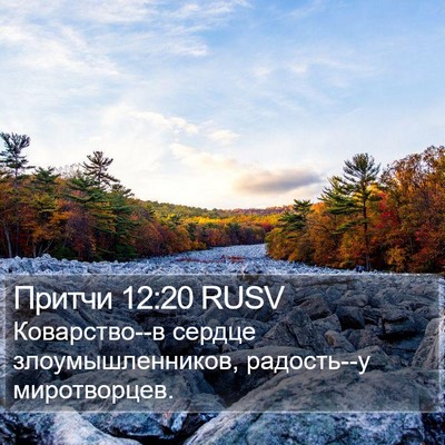 Притчи 12:20 RUSV Bible Verse Image