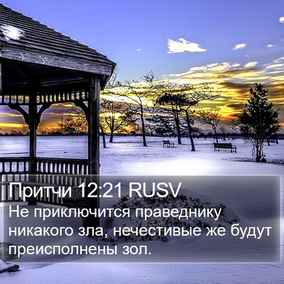 Притчи 12:21 RUSV Bible Verse Image