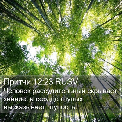 Притчи 12:23 RUSV Bible Verse Image