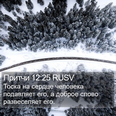 Притчи 12:25 RUSV Bible Verse Image
