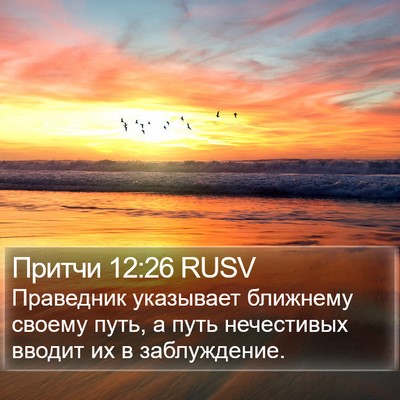 Притчи 12:26 RUSV Bible Verse Image