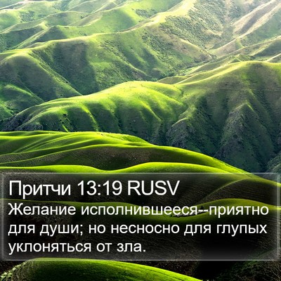 Притчи 13:19 RUSV Bible Verse Image