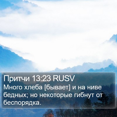 Притчи 13:23 RUSV Bible Verse Image
