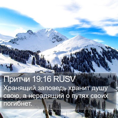 Притчи 19:16 RUSV Bible Verse Image