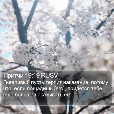 Притчи 19:19 RUSV Bible Verse Image