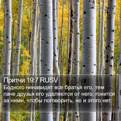 Притчи 19:7 RUSV Bible Verse Image
