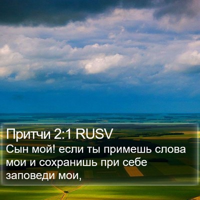 Притчи 2:1 RUSV Bible Verse Image