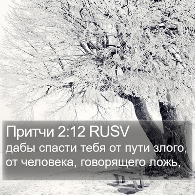 Притчи 2:12 RUSV Bible Verse Image