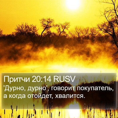 Притчи 20:14 RUSV Bible Verse Image