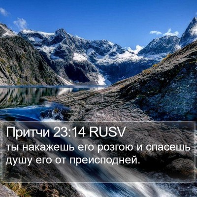 Притчи 23:14 RUSV Bible Verse Image