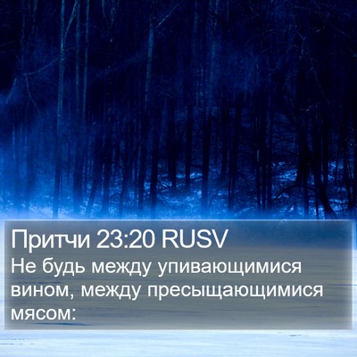 Притчи 23:20 RUSV Bible Verse Image