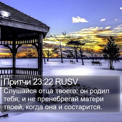 Притчи 23:22 RUSV Bible Verse Image