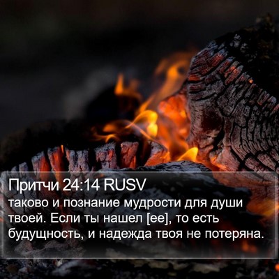 Притчи 24:14 RUSV Bible Verse Image