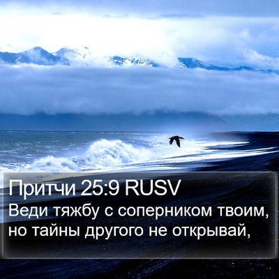 Притчи 25:9 RUSV Bible Verse Image