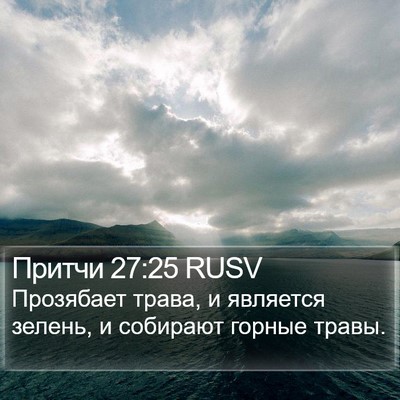 Притчи 27:25 RUSV Bible Verse Image