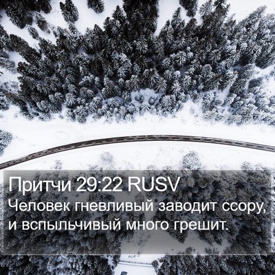 Притчи 29:22 RUSV Bible Verse Image