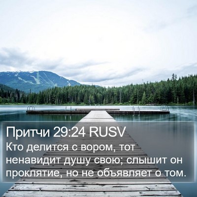 Притчи 29:24 RUSV Bible Verse Image
