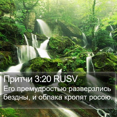 Притчи 3:20 RUSV Bible Verse Image