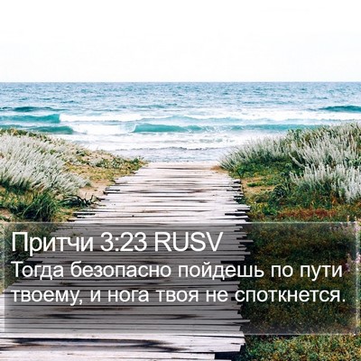 Притчи 3:23 RUSV Bible Verse Image