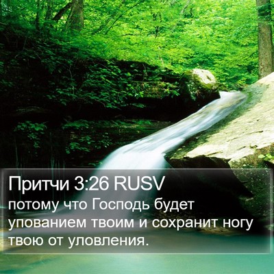 Притчи 3:26 RUSV Bible Verse Image