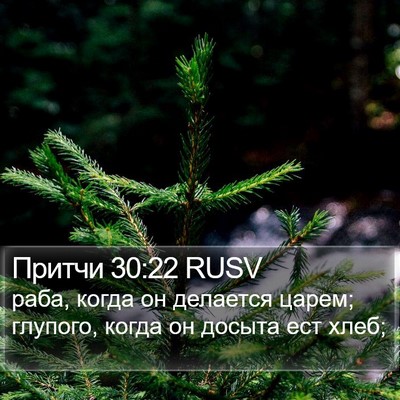 Притчи 30:22 RUSV Bible Verse Image