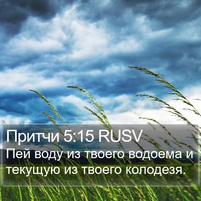 Притчи 5:15 RUSV Bible Verse Image