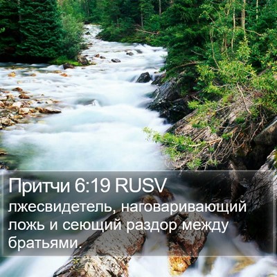 Притчи 6:19 RUSV Bible Verse Image