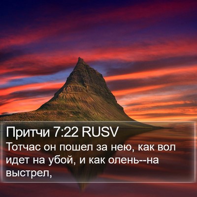 Притчи 7:22 RUSV Bible Verse Image
