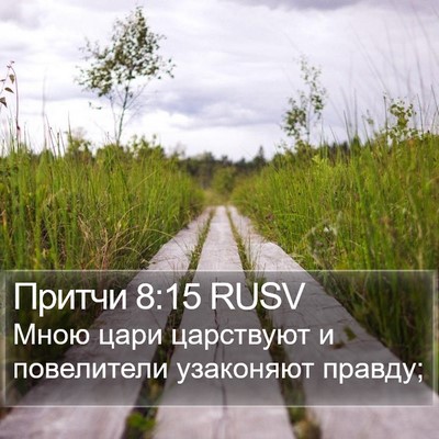 Притчи 8:15 RUSV Bible Verse Image