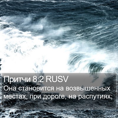 Притчи 8:2 RUSV Bible Verse Image