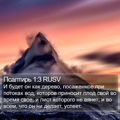 Псалтирь 1:3 RUSV Bible Verse Image