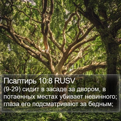 Псалтирь 10:8 RUSV Bible Verse Image