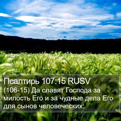 Псалтирь 107:15 RUSV Bible Verse Image