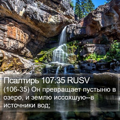 Псалтирь 107:35 RUSV Bible Verse Image