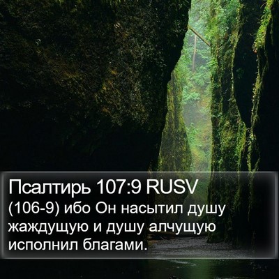 Псалтирь 107:9 RUSV Bible Verse Image
