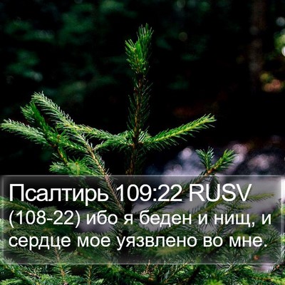 Псалтирь 109:22 RUSV Bible Verse Image