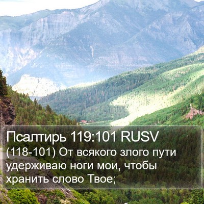 Псалтирь 119:101 RUSV Bible Verse Image