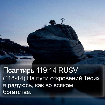 Псалтирь 119:14 RUSV Bible Verse Image