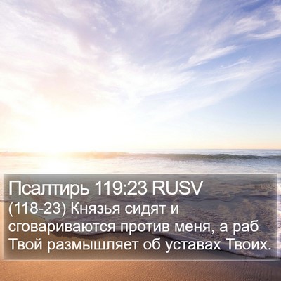 Псалтирь 119:23 RUSV Bible Verse Image