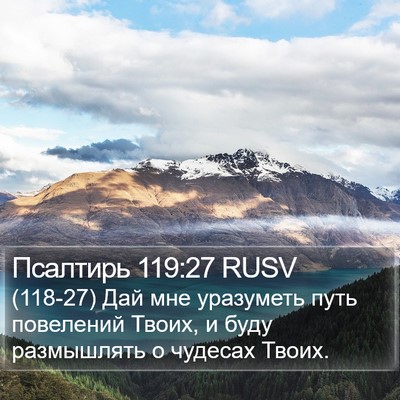 Псалтирь 119:27 RUSV Bible Verse Image