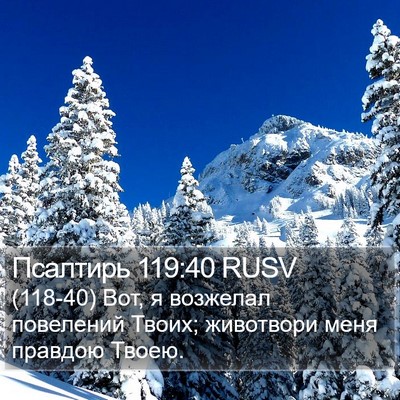 Псалтирь 119:40 RUSV Bible Verse Image