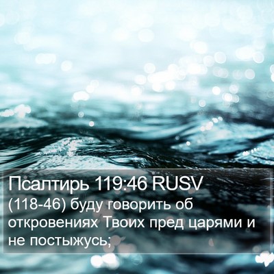 Псалтирь 119:46 RUSV Bible Verse Image