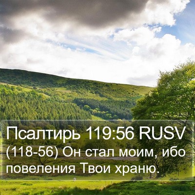Псалтирь 119:56 RUSV Bible Verse Image