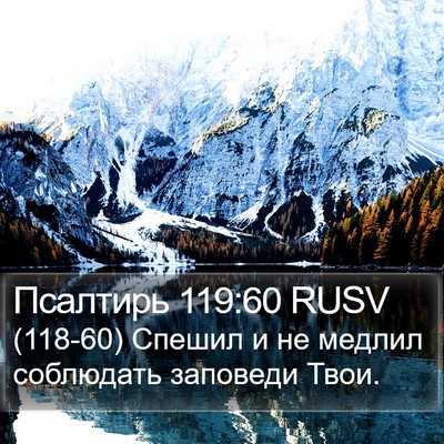 Псалтирь 119:60 RUSV Bible Verse Image