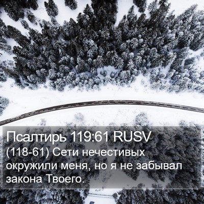 Псалтирь 119:61 RUSV Bible Verse Image