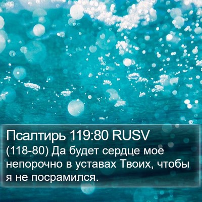 Псалтирь 119:80 RUSV Bible Verse Image