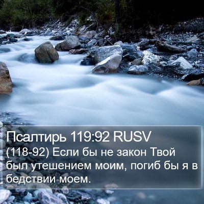 Псалтирь 119:92 RUSV Bible Verse Image